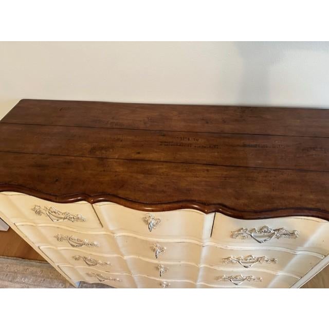French Provincial Century Furniture Country French Dresser — Amaretto & Alabaster | Solid Wood For Sale - Image 3 of 6
