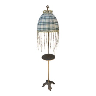 Art Deco Floor Lamp With Round Table Surface For Sale