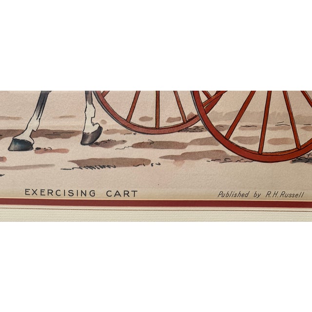 Early 20th Century Antique Equestrian Chromolithograph, Edward Penfield Exercising Cart Circa 1900, Framed For Sale - Image 5 of 6