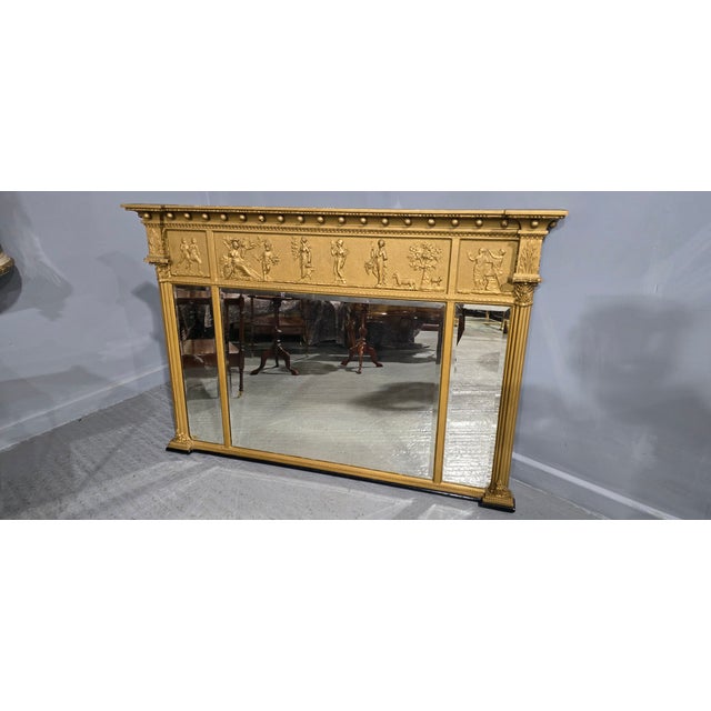 Regency Gilt Overmantle Mirror, 1815 For Sale - Image 9 of 12