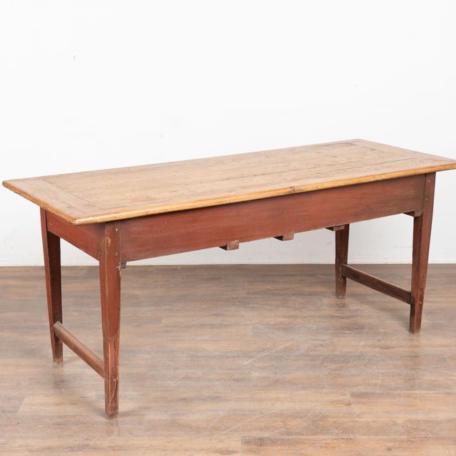 Early 19th Century Swedish Original Red Painted Pine Work Console Table For Sale - Image 16 of 16
