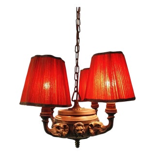 Antique Victorian Bronze Elephant Chandelier, France, 1900s For Sale