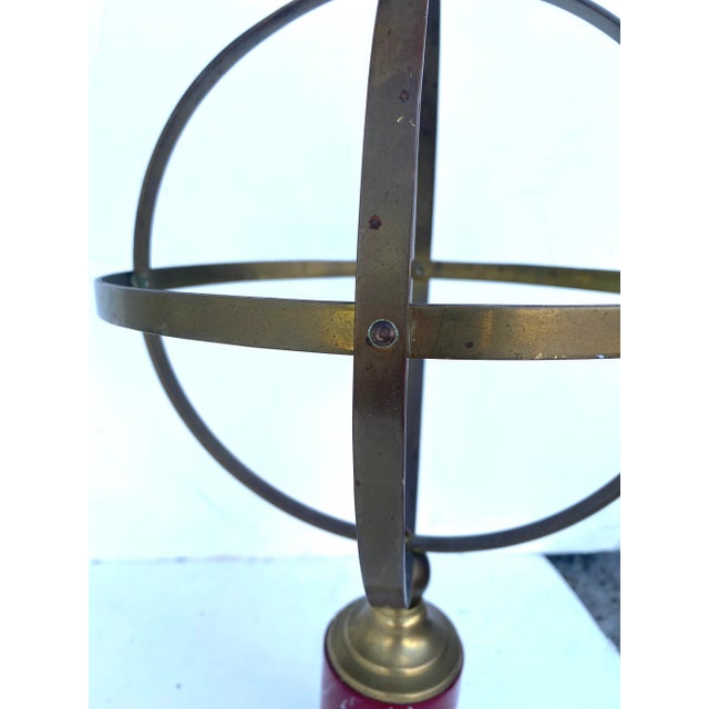 1970s Brass Armillary on Stand For Sale In Miami - Image 6 of 7