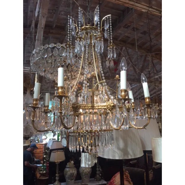 Vintage Neo-Classic Brass Dore Chandalier For Sale - Image 13 of 13
