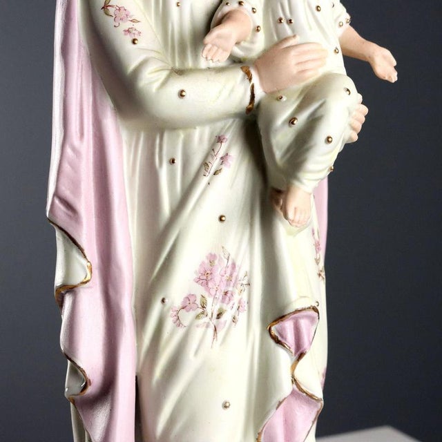 Biscuit Porcelain Sculptures with Gold Details, Set of 2 For Sale - Image 5 of 15