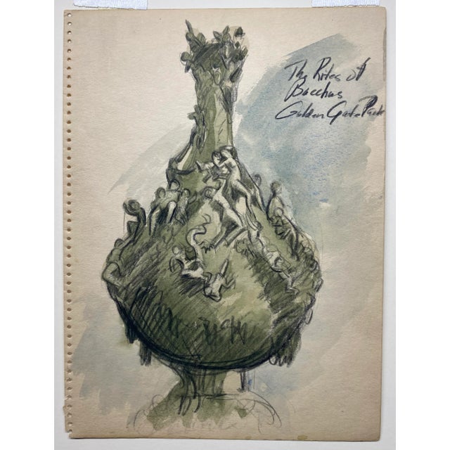 This is from a group of unsigned paintings of San Francisco, Northern California and Oregon. "The Rites of Bacchus -...