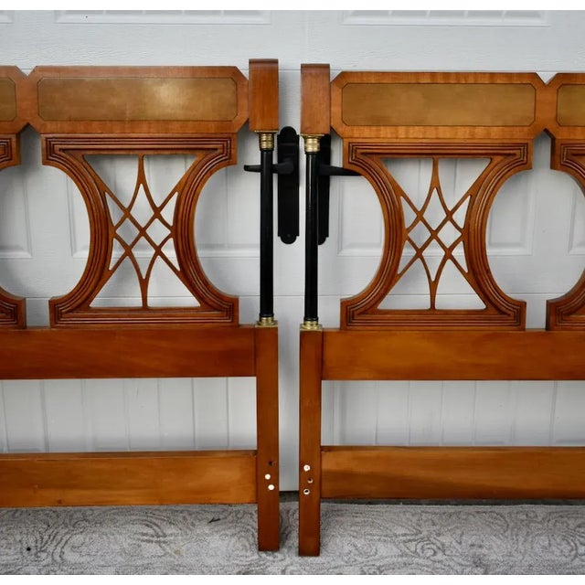 Vintage (1960's) Twin Headboards have a Regency Style. ***CAN BE USED as A KING BED with the proper bedframe***. Made of...