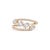 VR Jewels Certified 14k Solid Yellow Gold Baguette & Round Diamond Pave Bypass Ring Size 5 For Sale - Image 4 of 17