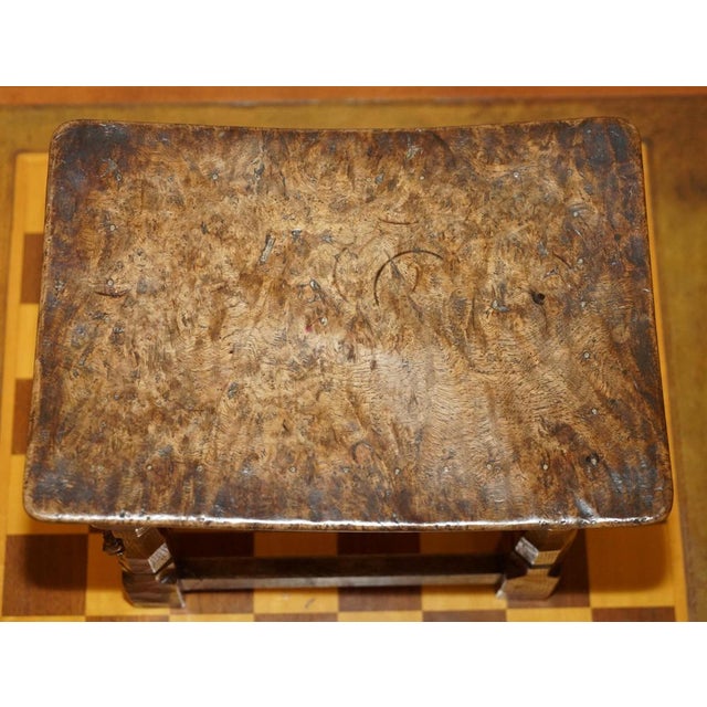 Burr Oak Stool by Robert Mouseman Thompson, 1930s For Sale - Image 6 of 18
