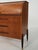 Wood Teak Secretaire with Elongated Carved Handles, 1950s For Sale - Image 7 of 11