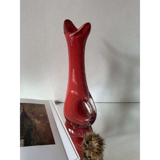 Vintage Polish Art Glass Vase, 1970s For Sale - Image 13 of 18