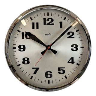 Vintage Electric Wall Clock from Nufa, 1960s For Sale