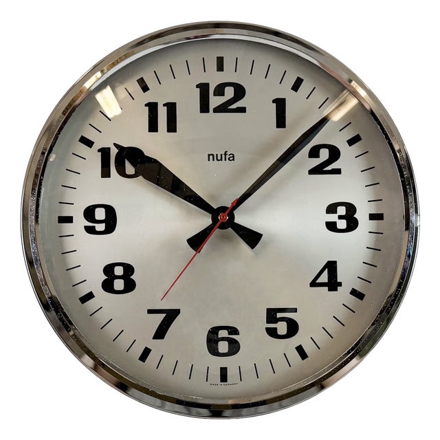 Vintage Electric Wall Clock from Nufa, 1960s For Sale
