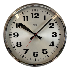 Vintage Electric Wall Clock from Nufa, 1960s