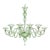 Contemporary Modern Elegant Green "Rigadin" Murano Glass Chandelier For Sale