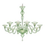 Contemporary Modern Elegant "Rigadin" Murano Glass Chandelier For Sale