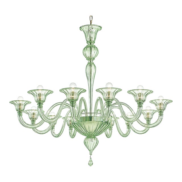 Contemporary Modern Elegant "Rigadin" Murano Glass Chandelier For Sale