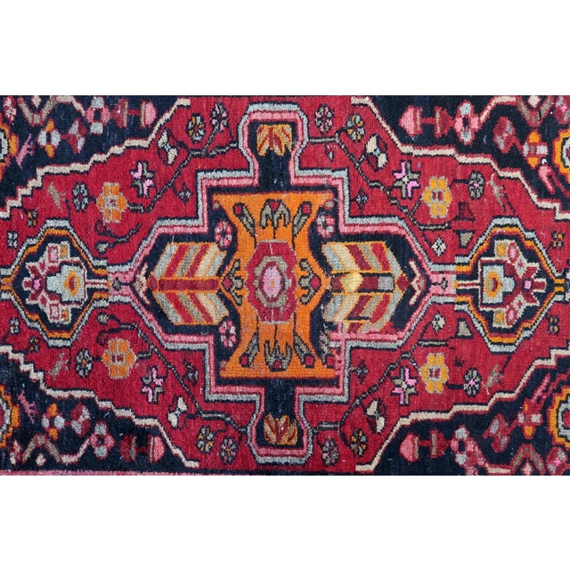 1920s 1920s, Antique Persian Hamadan Rug 3.5' X 4.8' For Sale - Image 5 of 14