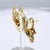 Modern Late 20th Century Pair of 18k Yellow Gold Heart Shaped Earrings With Diamond Accents For Sale - Image 3 of 4