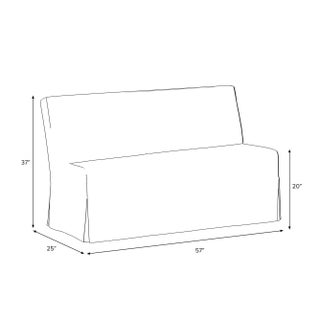 CUSTOM Order - Stoffer Home x Cloth & Company Lindy Dining Banquette - base only, no slipcover For Sale