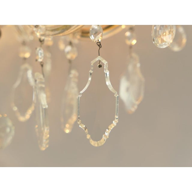 German Crystal Glass Chandelier, 1970s For Sale - Image 8 of 16
