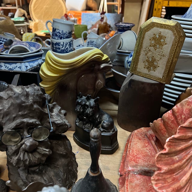 Brown 1970s Mid-Century Modern Ceramic Horse Catchall For Sale - Image 8 of 9