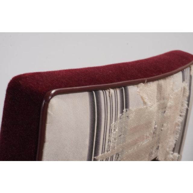 Burgundy Attributed to Holly Hunt Studio Luna Mohair Dining Side Chairs, Set of 10 For Sale - Image 8 of 11