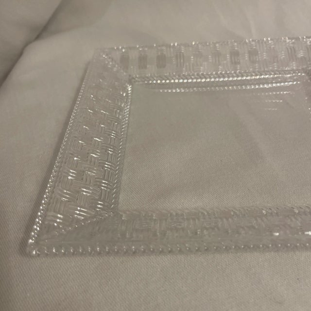 Tiffany and company square tray or plate with basketweave pattern and braided edging. Great to use as a serving dish or...