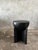 Contemporary Blackened Mango Wood Stool with Semi-Circular Seat with Crossed Base For Sale - Image 3 of 18