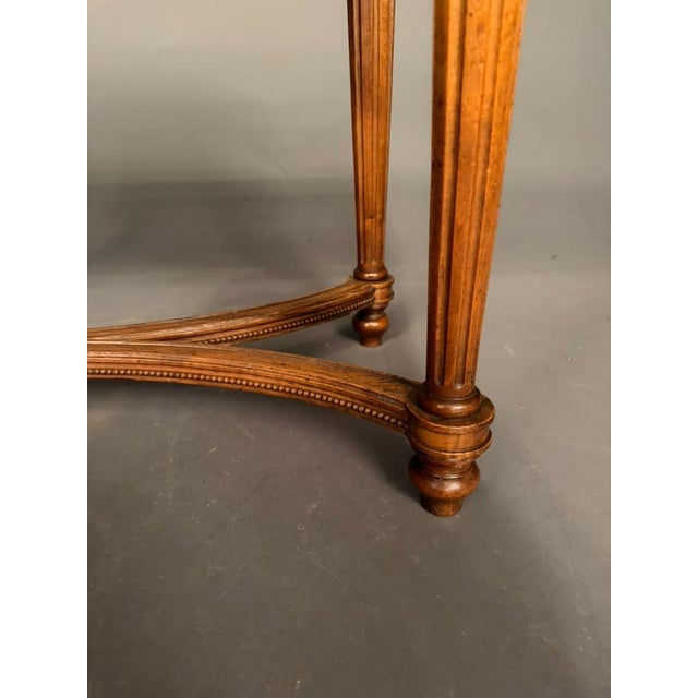 19th Century 19th Century French Louis XVI Style Carved Walnut and Cane Bench, Circa 1880 For Sale - Image 5 of 13