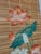 Mid 20th Century Mid 20th Century Hand-Painted Bamboo Slat Wall Scroll Mandarin Ducks & Lotus Flowers For Sale - Image 5 of 12