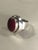 Mid-Century Modern Mid 20th Century Carnelian Cabochon Sterling Silver Ring, Size 7.5 For Sale - Image 3 of 8