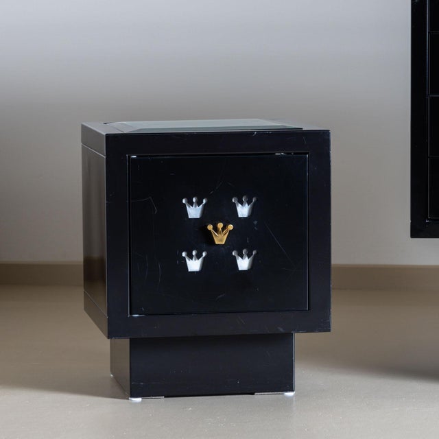 Modern Chest of Drawers and Night Stands by Matteo Thun, Italy 1980s, 3 Pieces For Sale - Image 3 of 11