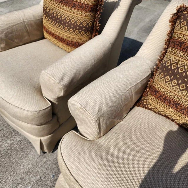 Beige Robb & Stucky Lounge Armchairs Pair For Sale - Image 8 of 10