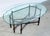 Hammary Mahogany Faux Bamboo Coffee Table With Scalloped Glass Top For Sale - Image 9 of 12