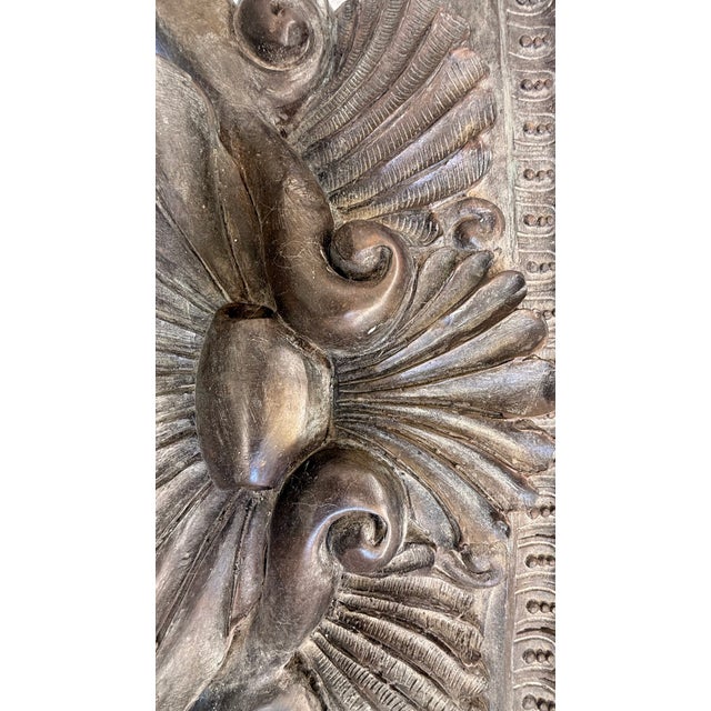 Vintage La Barge Hollywood Regency Cast Bronze Shell & Acanthus Console Table Base For Sale - Image 12 of 14