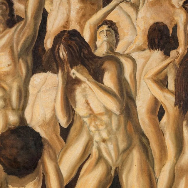 1970s Purgatory, 1970s, Oil on Canvas For Sale - Image 5 of 13