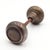 Mid 20th Century Pair of Vintage 1.875 In. Concentric Steel Passage Door Knobs For Sale - Image 5 of 5