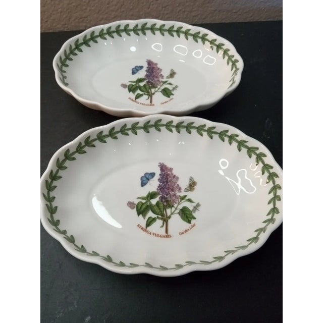 Pair of 1990s Portmeirion Botanic Garden Oval Scalloped Dish For Sale - Image 4 of 6
