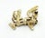 Chanel Chanel Gold CC Crystal Cha Nel Letter Asymmetrical Clip on Earrings, A Pair For Sale - Image 4 of 4