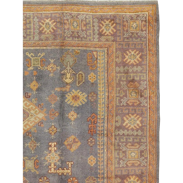 Rustic Galerie Shabab Collection Mid-20th Century Turkish Oushak Rug For Sale - Image 3 of 10