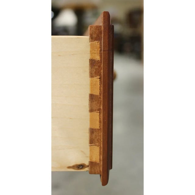 Chestnut 1990s Thomasville End Table-Mid Century Magazine Holder For Sale - Image 8 of 8