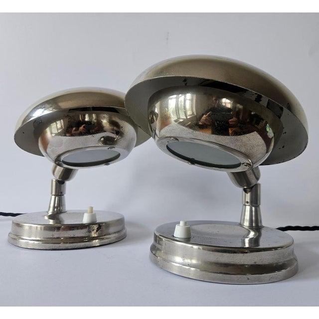Art Deco Bauhaus Chrome Table Lamps by Franta Anyz, 1930s, Set of 2 For Sale - Image 4 of 16