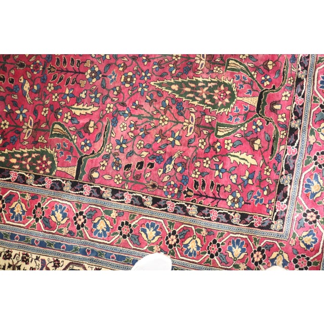 Early 20th Century Vintage Indian Larestan Plum Rug rug no.10839 For Sale - Image 5 of 15