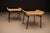 Metal Pair of Caned Stools With Iron Frame by Carlo Hauner, Forma, Brazilian Modern, 1950s For Sale - Image 7 of 15