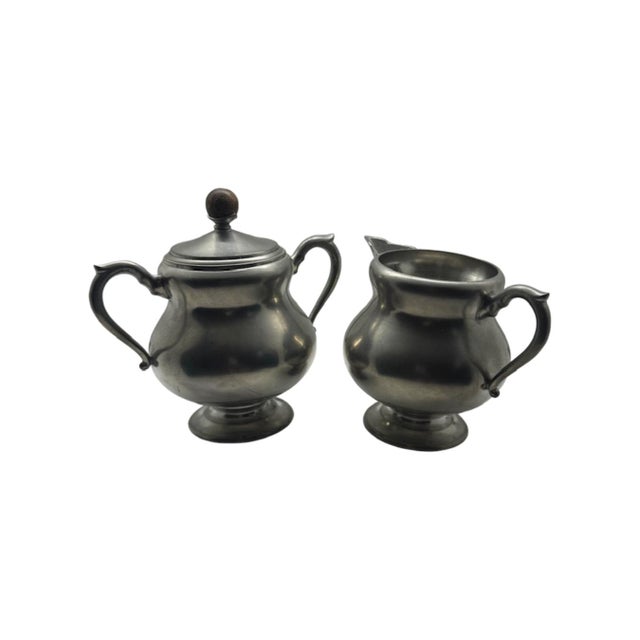 1960s Vintage c.1960's Royal Holland KDM Daalderop Pewter 4 Piece Tea Set For Sale - Image 5 of 12