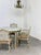 Vintage Dining Set in Faux Bamboo with Fabric, 1980s, Set of 5 For Sale - Image 4 of 16