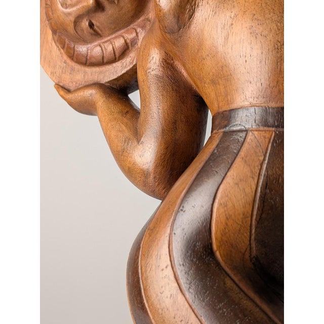 1920s Jens Jacob Bregnø, Art Deco Carved Sculpture, 1900s, Wood For Sale - Image 5 of 12