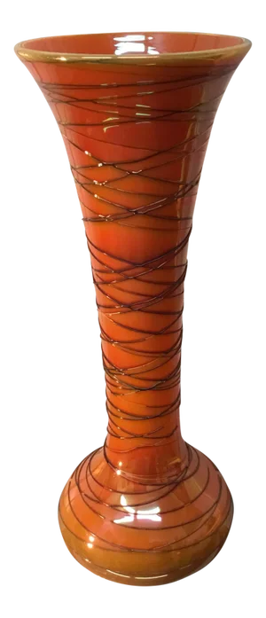 Imperial Art Glass Threaded Iridescent Vase