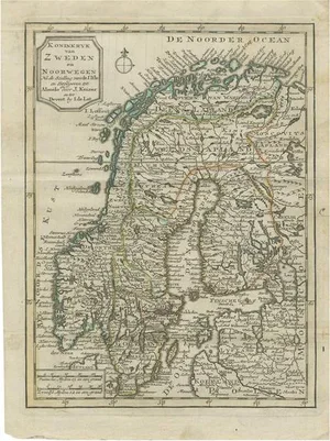 Antique Map of the Kingdom of Sweden and Norway by Keizer & De Lat, 1788